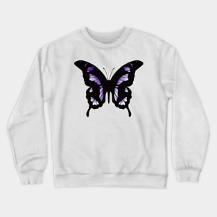 Beautiful purple and white butterfly Crewneck Sweatshirt